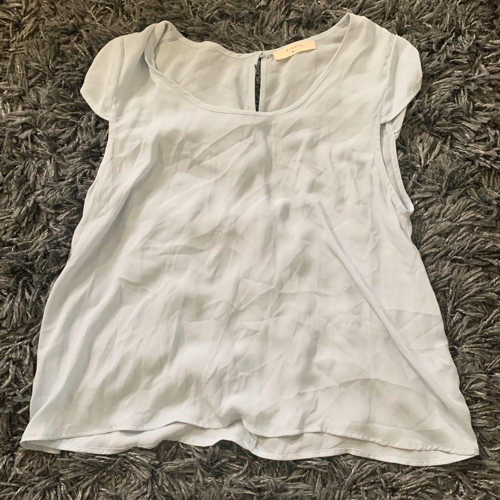 Elodie by Anthropologie Blue Blouse